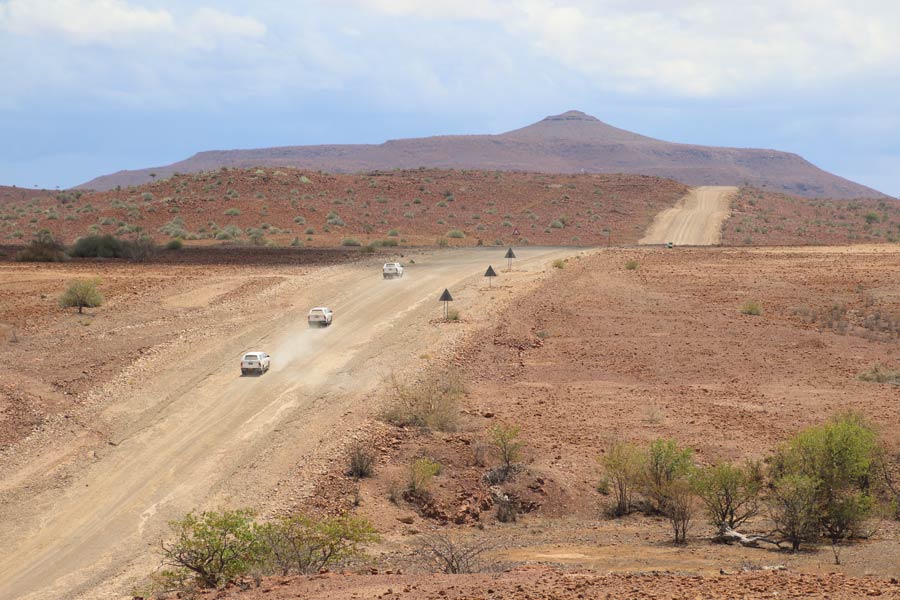 Convoy of humanitarian vehicles